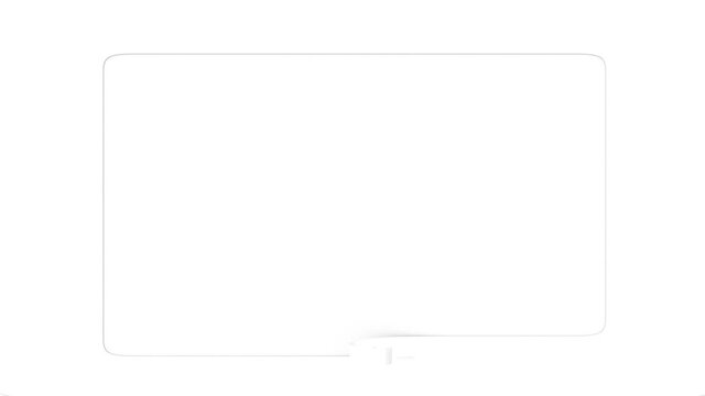 Papier s'enroulant et disparaissant. Vid&eacute;o en boucle . Rendu 3D
