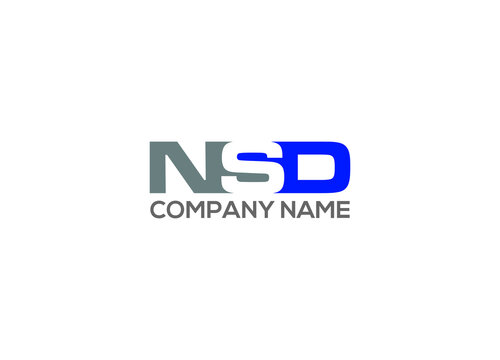 nsd initial logo design vector template