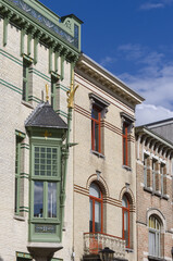 Fototapeta na wymiar Art nouveau houses in the Zurenborg neighbourhood, Antwerp, Belgium