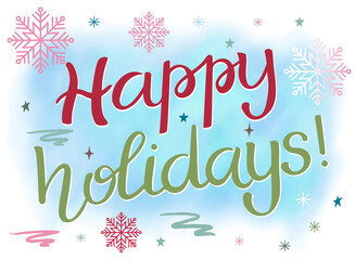 happy holidays lettering.eps