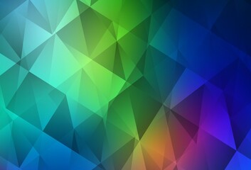 Obraz premium Light Blue, Green vector low poly texture.
