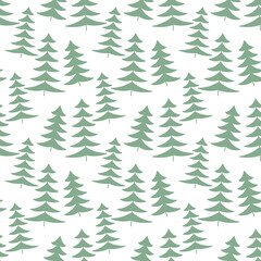 Christmas tree decoration seamless pattern