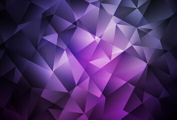 Obraz premium Dark Purple, Pink vector low poly background.
