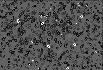 Dark Silver, Gray vector pattern with spheres.