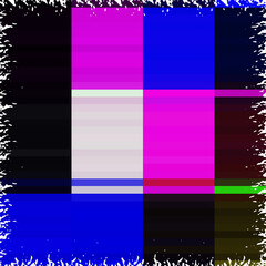 Blue pink black squares, texture, abstract colorful background