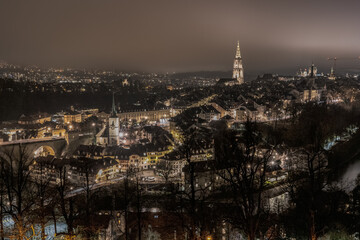 Bern old town at night 