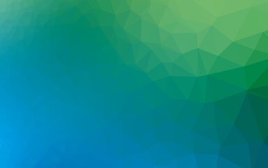 Obraz premium Light Blue, Green vector blurry triangle template.