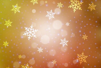 Light Orange vector background in Xmas style.