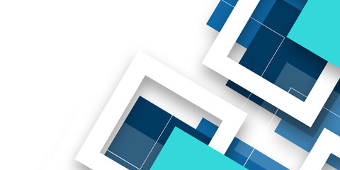 Abstract Blue Squares design background

