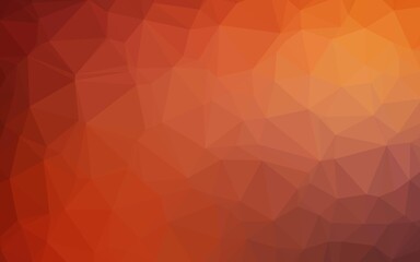 Light Red, Yellow vector shining triangular pattern.