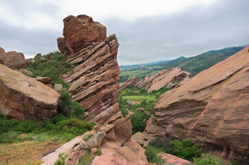 rock formations and ranges surrounding red rocks