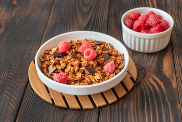 Bowl of homemade granola