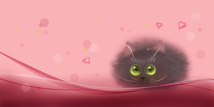 S&uuml;sse Katze Karten Design