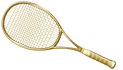 Tennis Racket Sports Gold - 400432767