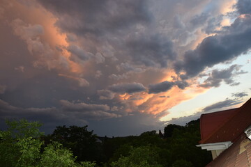 sunset in the clouds