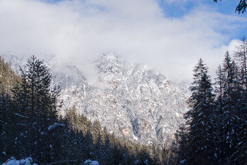 la bellezza del paesaggio di montagna in periodo invernale