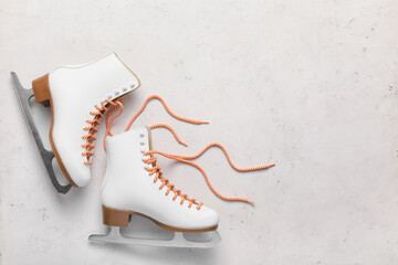 Beautiful skates on light background