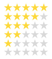 5 star rating icon vector illustration eps10. Isolated