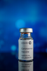 covid 19 vaccine and, color background