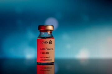 covid 19 vaccine and, color background