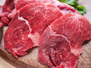 Raw piece of soup meat for delicious soup broth