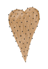 Watercolor abstract illustration, decorative focus, stylish heart image for a variety of design compositions on the theme of love, devotion, friendship or Valentine's Day