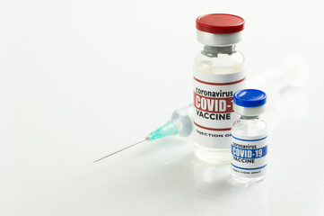 Bottle of coronavirus covid-19 virus vaccine, Healthcare And Medical concept