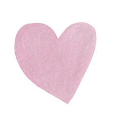 Fototapeta premium Watercolor abstract illustration, decorative focus, stylish heart image for a variety of design compositions on the theme of love, devotion, friendship or Valentine's Day