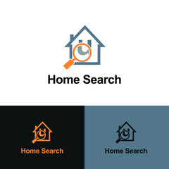 Letter u for house, home, apartment, and real estate finder search icon logo vector template design