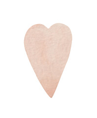 Watercolor abstract illustration, decorative focus, stylish heart image for a variety of design compositions on the theme of love, devotion, friendship or Valentine's Day   © Julia