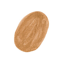 Hand-drawn watercolor abstract figure in Boho style for design compositions or for background fill