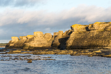The nature reserve Byrums raukar in Sweden