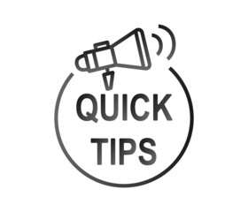 Quick tips, tip, useful tricks, tool tip for website. Creative banner with useful information. Solution and advice icon.
