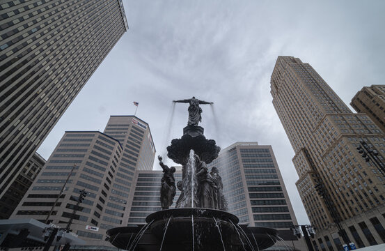 Cincinnati, Ohio monument on downtown