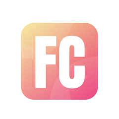 FC Letter Logo Design With Simple style