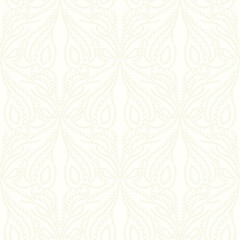Damascus. Baroque wallpaper. Seamless vector beige background ornate lace ornament