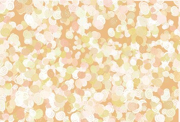 Light Green, Red vector background with bubble shapes.