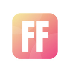 FF Letter Logo Design With Simple style