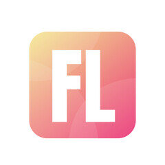 FL Letter Logo Design With Simple style