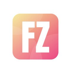 FZ Letter Logo Design With Simple style