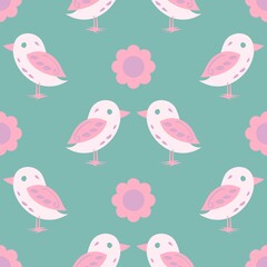 Obraz premium seamless pattern with birds