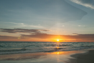 sunset over the sea