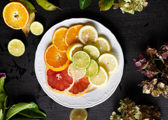 Healthy citrus fruits