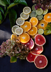 Healthy citrus and flowers