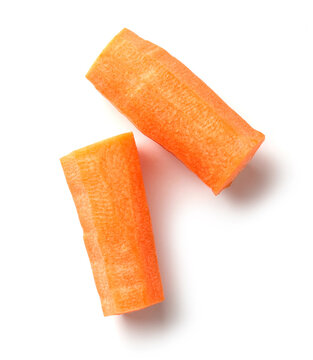 fresh raw carrot pieces