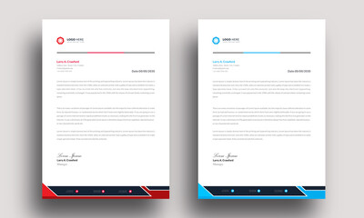 Obraz premium Letterhead template in Abstract style design