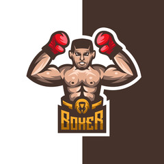 Obraz premium Boxer Mascot Logo