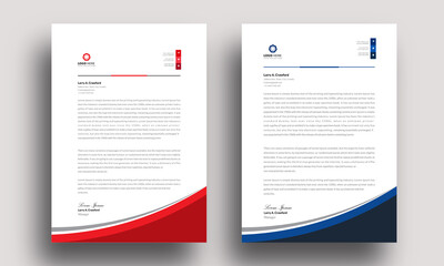 Letterhead template in Abstract style design