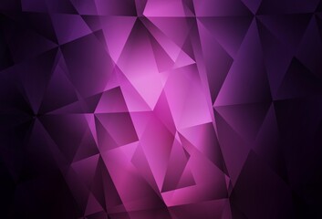 Dark Purple vector shining triangular layout.