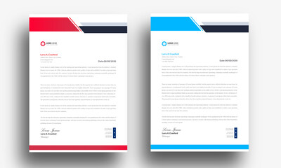 Letterhead template in Abstract style design